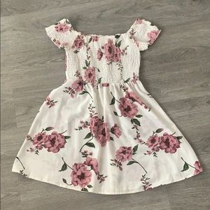 Off the shoulder floral dress